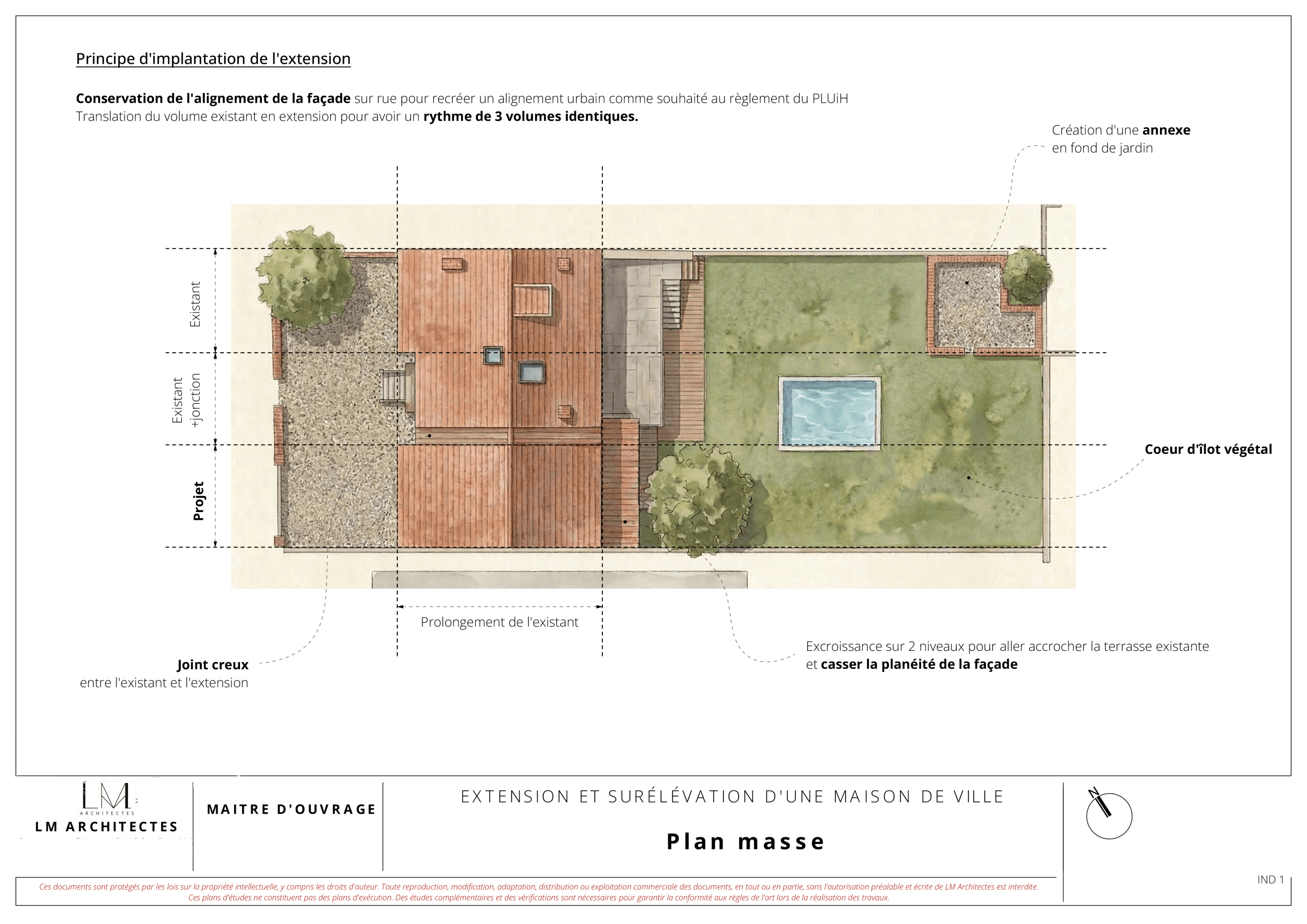 Plan de masse - permis de construire